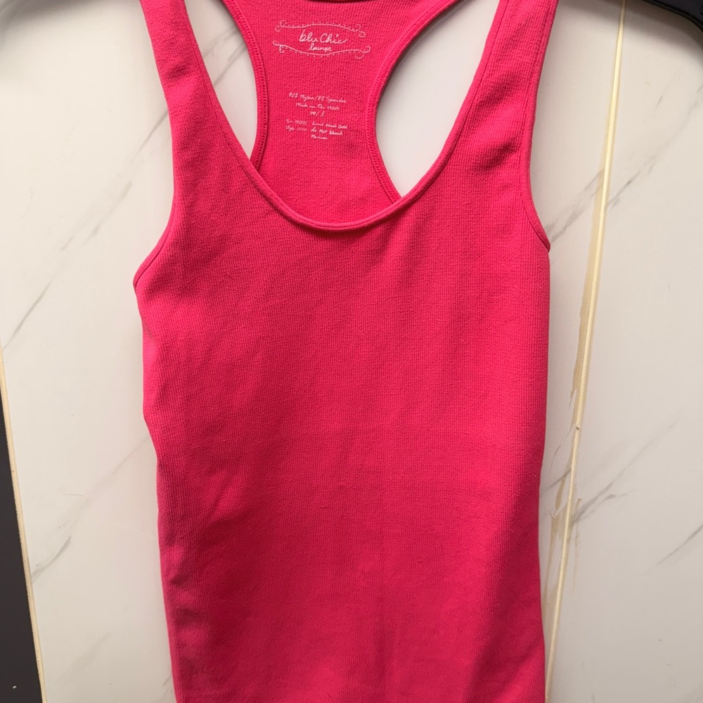 Blu Chic Pink Racer Back Tank Top Size M